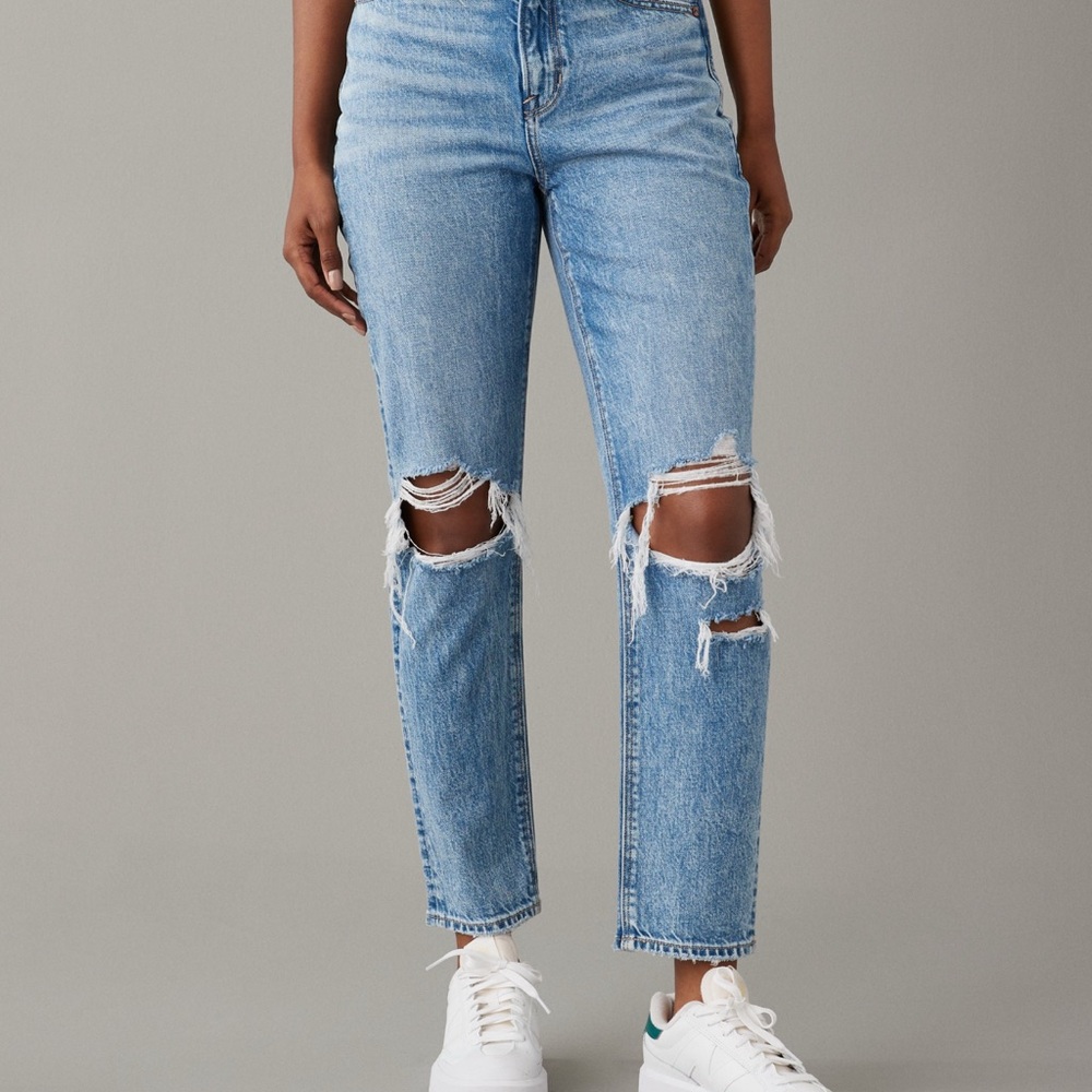 Classic Blue Distressed Women's Jeans